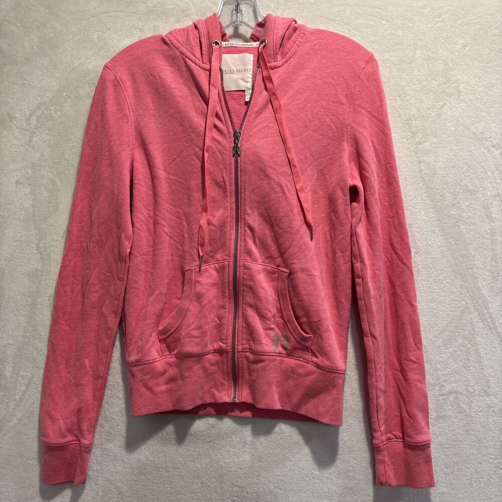 Victoria’s Secret Supermodel Essentials Angel Wing Rhinestones Pink Hoodie Small - Picture 3 of 16